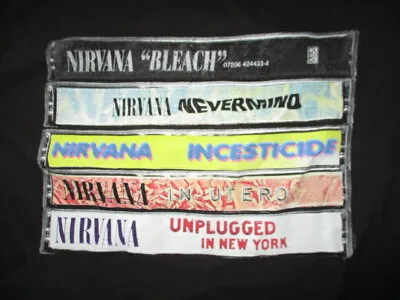 Buy NIRVANA  Bleach  Nevermind INCESTICIDE In Ut Ero UNPLUGGED MD Shirt KURT COBAIN • 28.91£