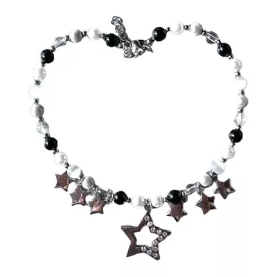 Buy Sweet Cool Zircon Star Pendant Choker Party Wearing Accessories Jewelry • 7.66£