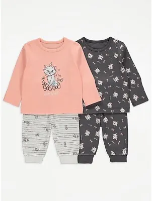Buy Baby Girl Disney The Aristocats Long Sleeve Pyjama/Babygrow 2 Pack 18/24 Months • 14.99£