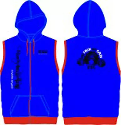 Buy Blue ESG Gym Sleeveless Hoodie Mens Training Gillet - 100% Natural Cotton • 15.99£