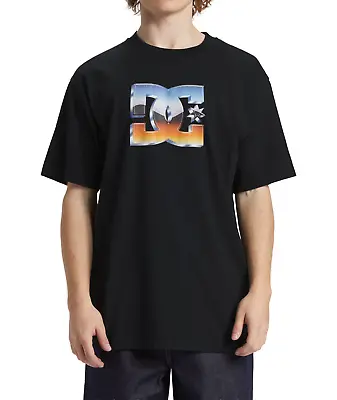 Buy Dc Shoes Mens T Shirt.chrome Black Cotton Skater Short Sleeved Top T Shirt S24 • 31.99£