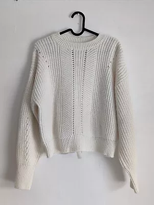 Buy New Look White Oversized Knit Jumper Size S • 12£