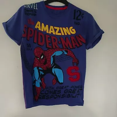 Buy Spiderman T-Shirt 10yrs Blue  • 7£