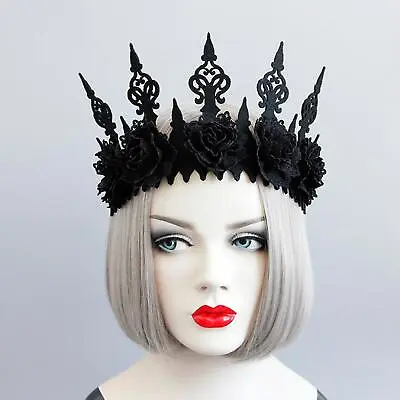 Buy Vintage Style Gothic Garland Crown Wreath Headpiece Headdress Roses Tiara Band • 2.95£