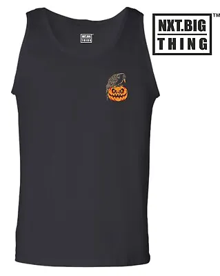 Buy Crow Pumpkin Vest Pocket Halloween Witch Trick Treat Scary Horror Gift Tank Top • 6.99£