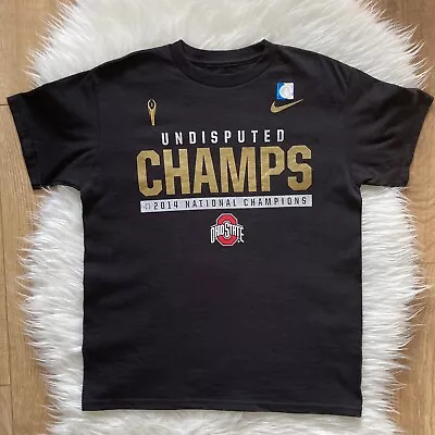 Buy Ohio State Undisputed Champs T-Shirt Kids Medium 2014 Short Sleeve Crew Neck • 12£