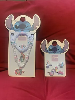 Buy Disney Lilo & Stitch Jewelry Bracelet Necklace Set  5 Piece Rings Primark BNWT • 8.99£