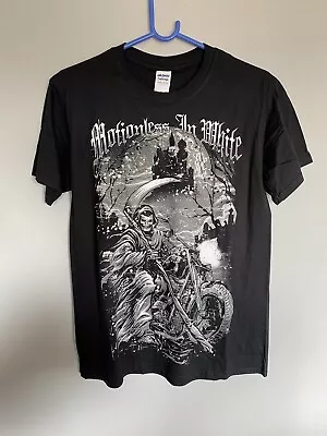 Buy Motionless In White Metalcore Band T-Shirt Grim Reaper On Bike Size M Medium • 14.99£