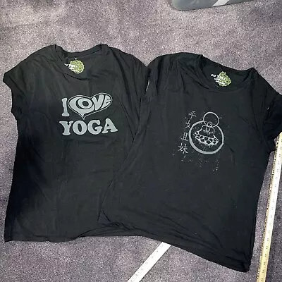Buy Eco Yoga Women's Shirt Organic Clothing Tee Lot Of 2 XL • 17.01£