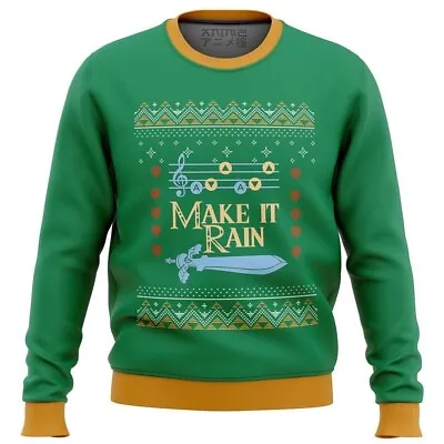Buy Legend Of Zelda Make It Rain Sweater, S-5XL US Size, Christmas Gift • 33.13£