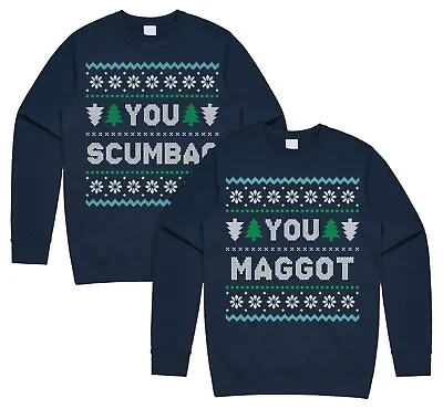 Buy You Scumbag You Maggot Matching Christmas Jumper Set Sweatshirt Top  Gift Xmas • 25.99£