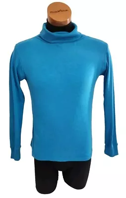 Buy PICKET AND POST Vintage Turtleneck T-shirt Top S Blue Soft Tee Long Sleeve • 18.42£