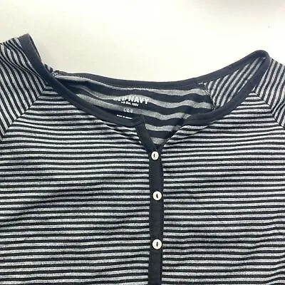 Buy Old Navy Women's Large Black Striped Mid Sleeve Shirt • 6.75£