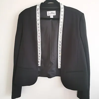 Buy Joseph Ribkoff Embellished Jacket/Blazer Bejewelled Cropped Black Vintage UK16 • 64.99£