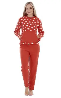 Buy Ladies Star Print Fleece Pyjama Set PJ'S Warm SMALL & XL REDUCED 2 CLEAR! • 8.99£