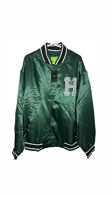 Buy HUF Crackeriack Baseball Jacket Coat Forest Men’s Size Large Green • 60£