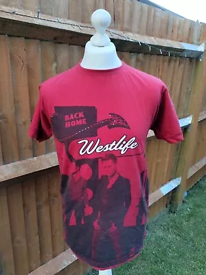 Buy Westlife Back Home Tour 2008 Pop Band Full Graphic T-Shirt Unisex Large Red Gems • 14.95£