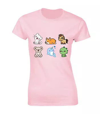 Buy Kawaii Cute Animals Ladies T Shirt Cool Comic Japan Anime Design New Top • 8.99£