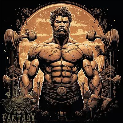 Buy Hercules Gym Weightlifting Training Bodybuilding Mens T-Shirt 100% Cotton • 10.75£
