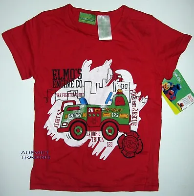 Buy BNWT Sesame Street Elmo T-Shirt Top Kids Tshirt Genuine Licensed 100% Cotton • 8.32£