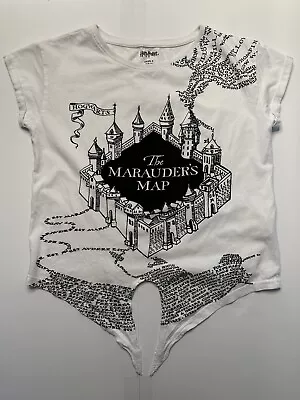 Buy Women's Hogwarts (The Marauder's Map) Tie Bottom Shirt- Size 4 • 20.84£