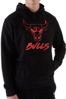 Buy New Era Mens Hoodie.chicago Bulls Nba Logo Black Metallic Jumper Pullover W22. • 39.99£