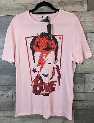 Buy David Bowie Amplified T Shirt Womens Size M Aladdin Sane Pink Amplified Graphic • 21.99£