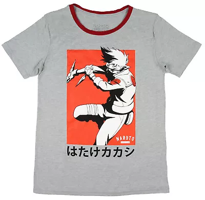 Buy Naruto Junior's Kakashi Kanji Ringer T-Shirt • 14.47£