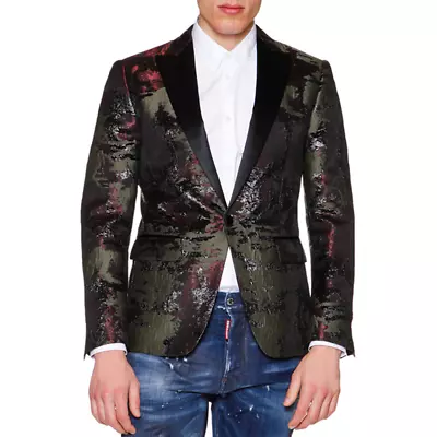 Buy DSQUARED2 Blazer Jacket Camouflage Tailored Metallic Jacket IT 46 - RP £1890.00 • 579£