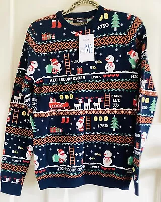 Buy New Tags Next Gamer Christmas Jumper Score Levels Game Chest 38” Size M • 10£