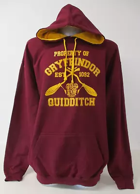 Buy HARRY POTTER Hoodie, Quidditch Gryffindor, Burgundy, XX Large, Fits 50  Chest • 26£