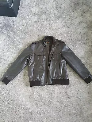 Buy Ben Sherman Real Leather Dark Brown Jacket • 70£