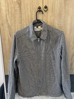 Buy Black And White Checkered Zipped Shirt XS Mens • 1.49£