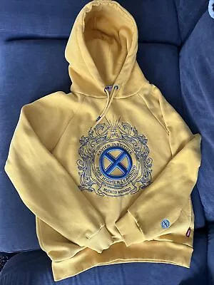 Buy Marvel Disney Xavier Institute Yellow Embroidered Heavy Hoodie Size XS Sweater • 12£