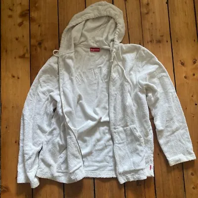 Buy Supreme Terry Towelling  Hoodie White Large Zip Up Sweatshirt • 75£