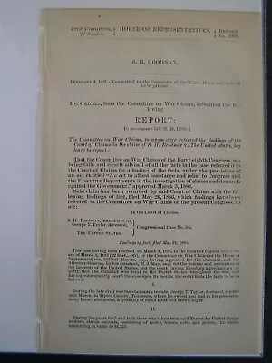 Buy Government Report 1887 S.H. Brodnax Tipton TN Civil War Claims Horses & Mules  • 17.84£