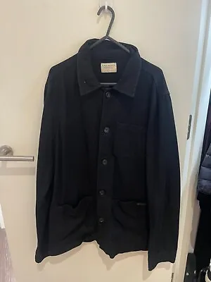 Buy NUDIE JEANS  Jacket Mens 100% Organic Cotton Chore Shirt Black BNWT • 50£