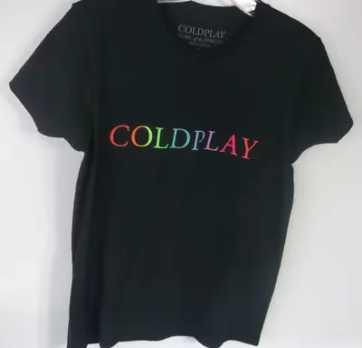 Buy Coldplay Music Of The Spheres World Tour 2022 Black Cotton T-Shirt Size S EUC • 9.60£