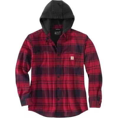 Buy Carhartt RUGGED FLEX™ RELAXED FIT FLANNEL FLEECE LINED HOODED SHIRT JACKET • 29.99£
