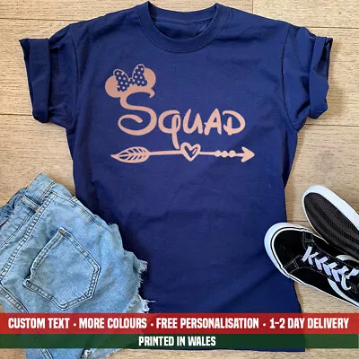 Buy Ladies Squad Disney T-shirt Funny Minnie Best Friend Mouse Hen Do Party Gift Top • 13.99£