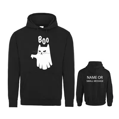 Buy Cat Ghost Hoodie Personalised Gift Customised Name Message • 29.95£