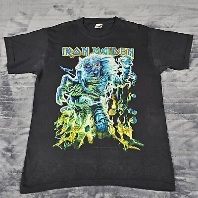 Buy Iron Maiden 2009 Somewhere Back In Time Black Shirt Medium Size Y2K Eddie Vtg • 34.97£