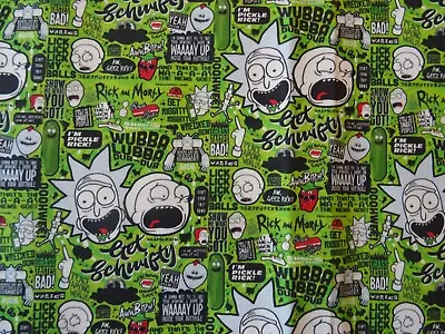 Buy Rick And Morty Cotton Fabric By The 1/2 Yard 55 Inch Width • 9.92£