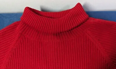 Buy Jessica Holbrook Fitted Turtleneck Pullover Sweater Size Small Red Knit • 7.12£