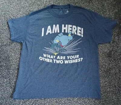 Buy Disney Parks Aladdin Genie  I Am Here!  T Shirt Mens L Blue • 22.99£
