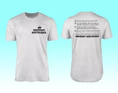 Buy Honorary Northerner Grey Tshirt-Funny Pie Accent Breadcake Joke Clothing Top Tee • 8.99£