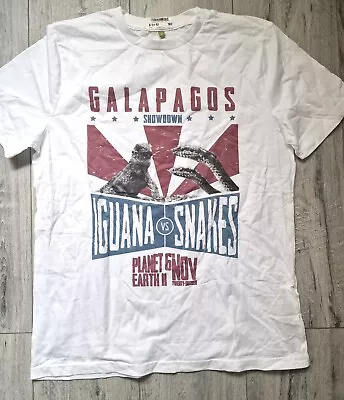 Buy Rapanui BBC Earth Galapagos Showdown Iguana Vs Snakes T-shirt Size M • 12.99£
