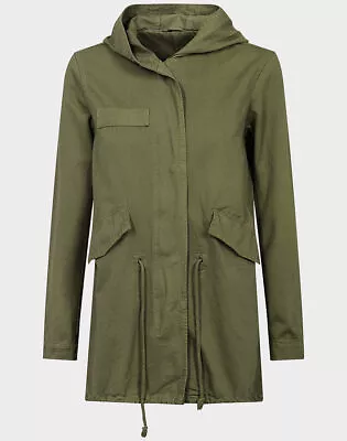 Buy Brand New Womens Jacket Long Outer Coat Twill Parka Coat • 7.99£