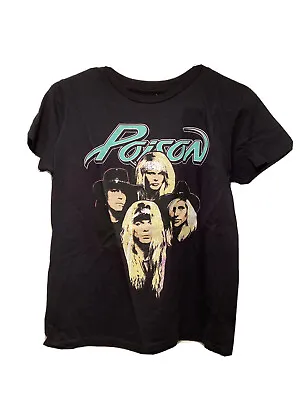Buy WOMEN'S TEEN JUNIORS POISON T-shirt  Band SMALL NEW W/ TAG Heavy Metal 1980's • 8.19£