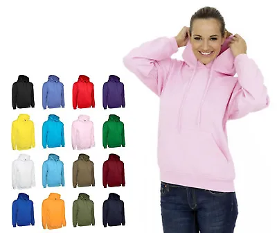 Buy Womens Pullover Hoodies Pullover Sweatshirt Size 8 To 30 LADIES PLAIN CASUAL TOP • 15.95£